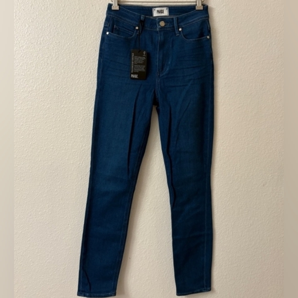 NWT Paige Womens Margot Skinny Jeans Super High Rise Denim 5-Pocket Blue Size 26